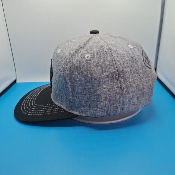 California Republic Bear Gray w/ Black Snap Back Hat Cap 100% Cotton - Picture 2 of 7